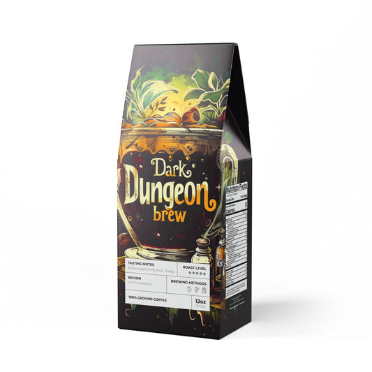 Dark Dungeon Brew Coffee - 12oz Bag | Bitterroot Blend | Dark French Roast | Bittersweet & Toasty Flavor | Rich Cocoa and Toasted Nuts