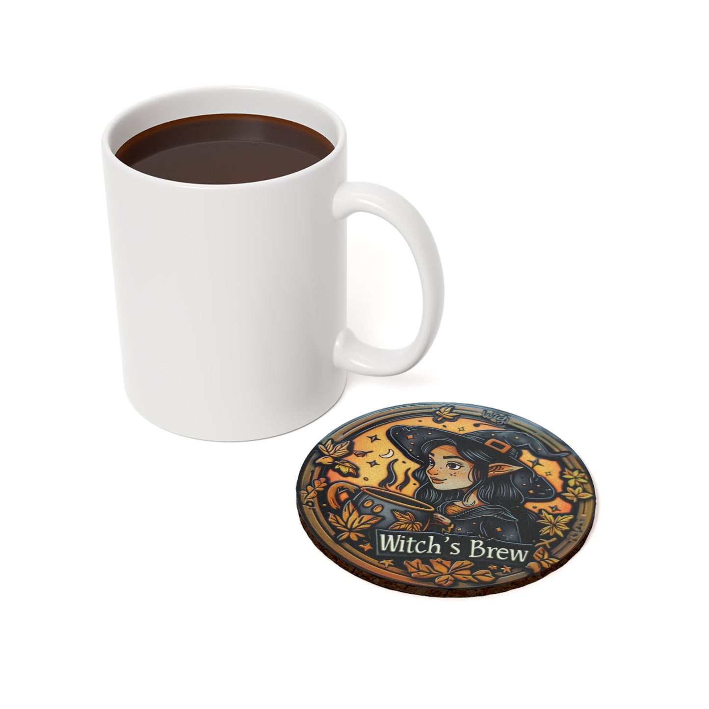 Coaster with cork back - Witch's Brew -