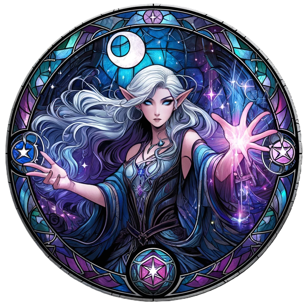 50 Spellcaster tokens: The Arcane Assembly - Wizards & Mages Digital Tokens - Stained Glass Fantasy Art, Transparent Backgrounds for VTT DnD