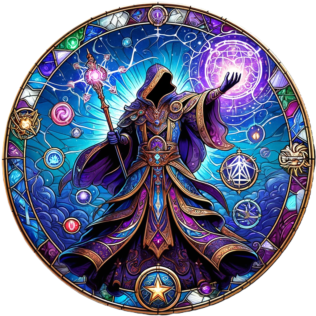 50 Spellcaster tokens: The Arcane Assembly - Wizards & Mages Digital Tokens - Stained Glass Fantasy Art, Transparent Backgrounds for VTT DnD