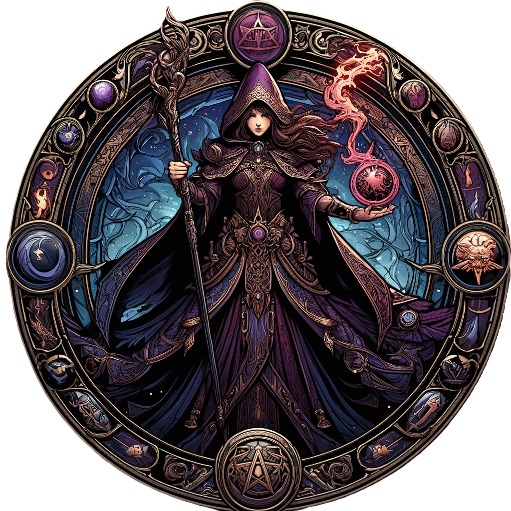 50 Spellcaster tokens: The Arcane Assembly - Wizards & Mages Digital Tokens - Stained Glass Fantasy Art, Transparent Backgrounds for VTT DnD