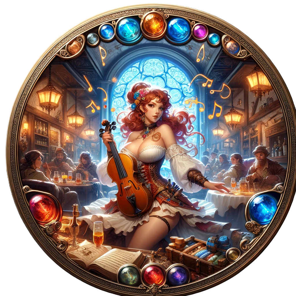 50 Bard Tokens - College of Resonant Echoes - DnD, Multiple Art Styles, Digital Download Transparent PNG for VTT - Musical Character Bundle