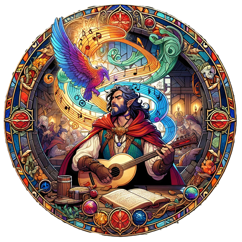 50 Bard Tokens - College of Resonant Echoes - DnD, Multiple Art Styles, Digital Download Transparent PNG for VTT - Musical Character Bundle