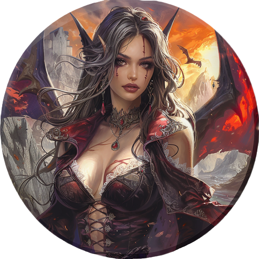 Dark Temptresses: 50 Female Vampire and Succubus Tokens for D&D - Fantasy Art PNGs - DM tools, player character creation, sexy villains VTT