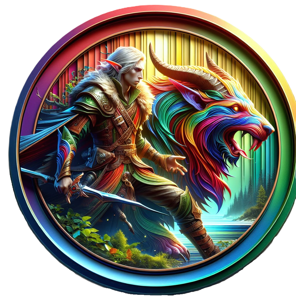 The Feywild Rangers: 50 Digital Ranger Tokens for D&D - Transparent PNG files, Character tokens, Pathfinder, VTT, Ranger tokens, Elf tokens