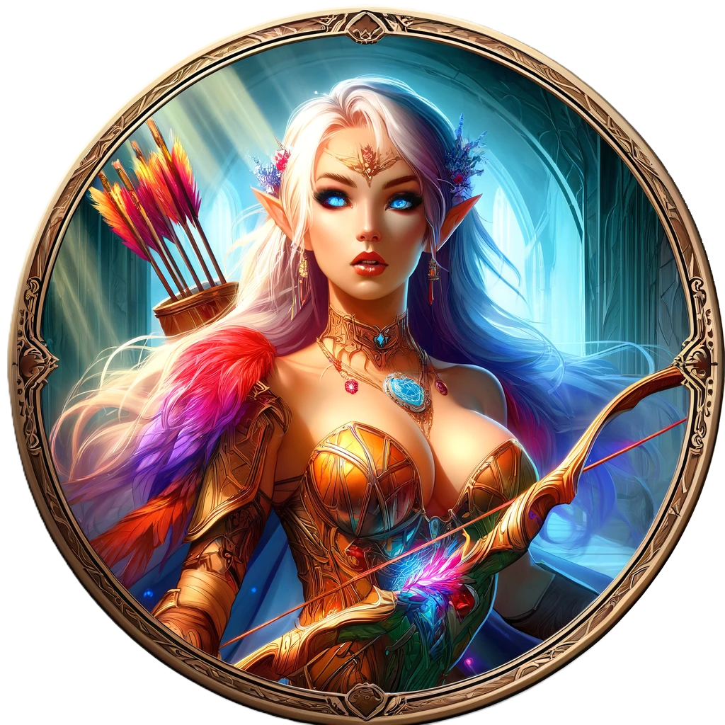 The Feywild Rangers: 50 Digital Ranger Tokens for D&D - Transparent PNG files, Character tokens, Pathfinder, VTT, Ranger tokens, Elf tokens