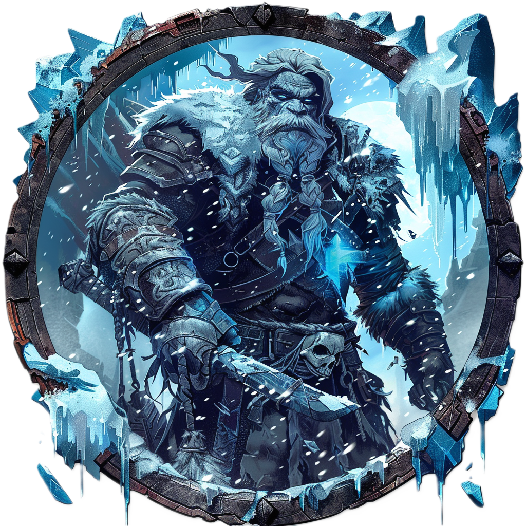 Frostborne Champions: 50 Winter Warrior and Mage Tokens for D&D - Fantasy Art PNGs character creation - character sheet tokens - DM assets