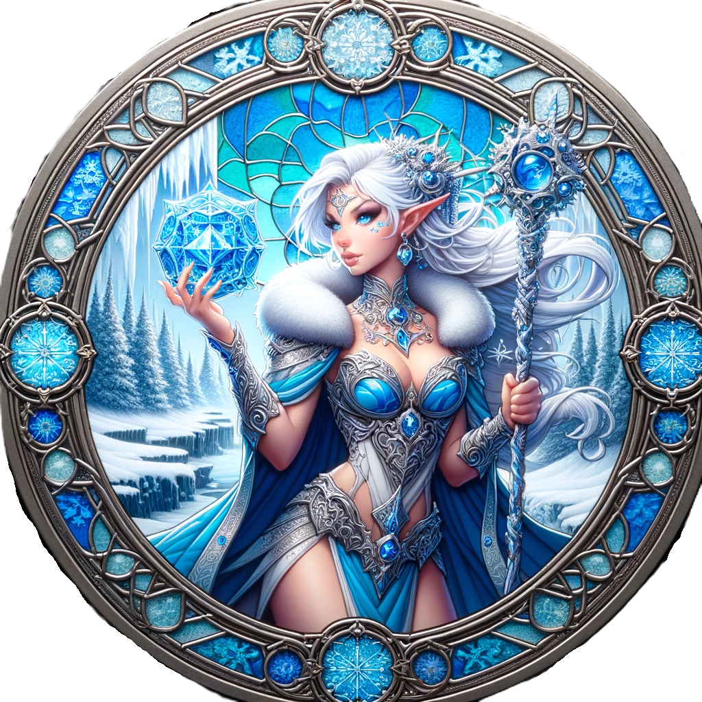 Frostborne Champions: 50 Winter Warrior and Mage Tokens for D&D - Fantasy Art PNGs character creation - character sheet tokens - DM assets