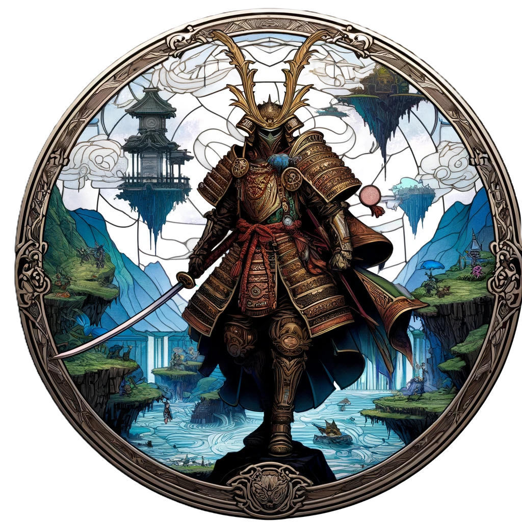 The Dragon's Ronin: 50 Digital Samurai Tokens for D&D - Fantasy Art PNGs, Transparent background VTT markers, Instant Download RPG coins