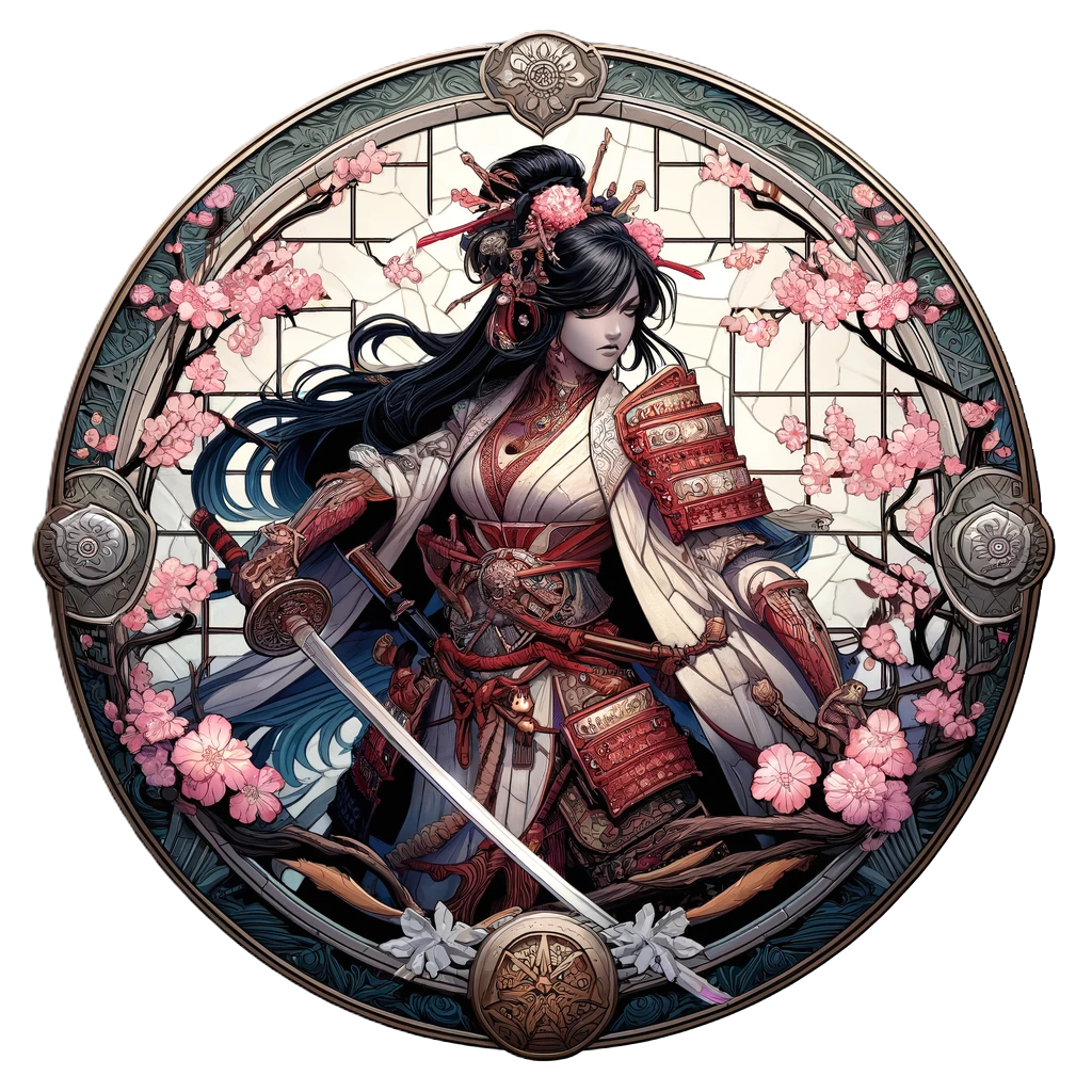 The Dragon's Ronin: 50 Digital Samurai Tokens for D&D - Fantasy Art PNGs, Transparent background VTT markers, Instant Download RPG coins