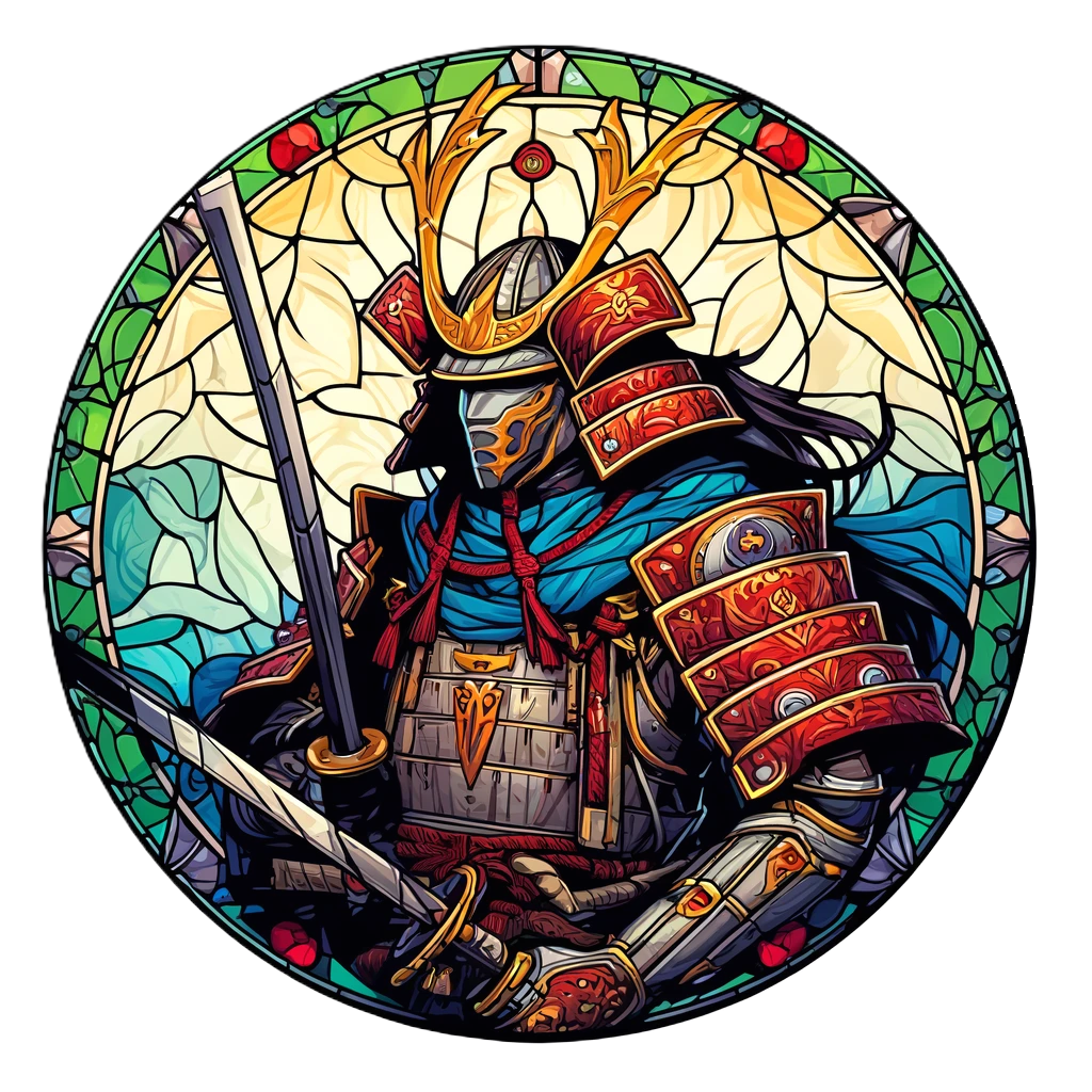 The Dragon's Ronin: 50 Digital Samurai Tokens for D&D - Fantasy Art PNGs, Transparent background VTT markers, Instant Download RPG coins