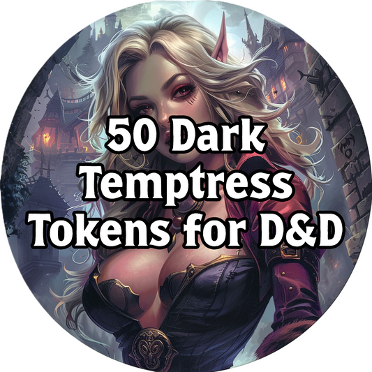 Dark Temptresses: 50 Female Vampire and Succubus Tokens for D&D - Fantasy Art PNGs - DM tools, player character creation, sexy villains VTT